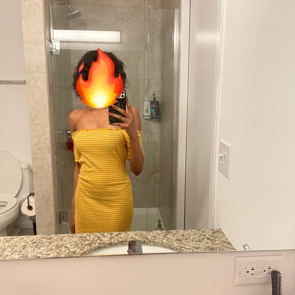 Yellow striped dress